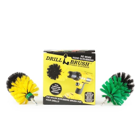 Drill Brush Power Scrubber By Useful Products 4 in W 4 in L Brush, Variety M-S-GY-QC-DB